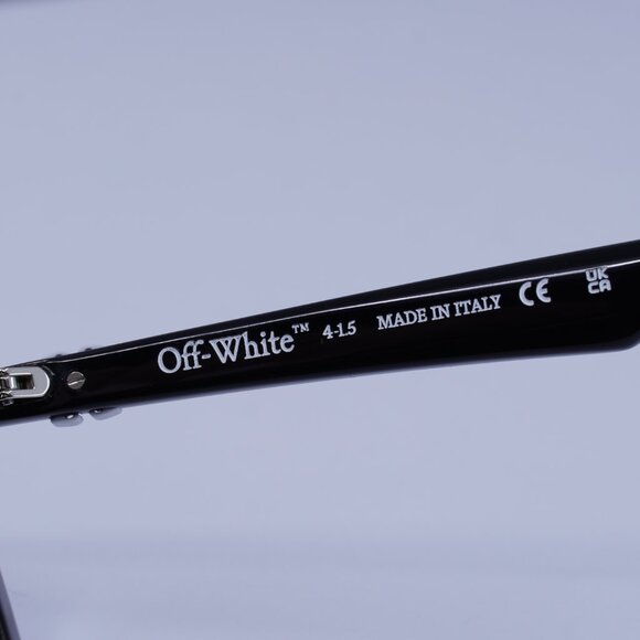Off-White OERI13U DALTON 1007 Sunglasses Shiny Black Square Frame, Grey Lenses - Picture 7 of 9